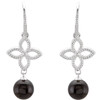Genuine Sterling Silver Onyx Earrings