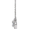 White Diamond Necklace in 14 Karat White Gold 1/3 Carat Diamond 16" Necklace