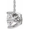 Genuine Sapphire Necklace in Platinum Sapphire Solitaire 16-18" Necklace