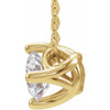 Genuine Sapphire Necklace in 14 Karat Yellow Gold Sapphire Solitaire 16-18" Necklace