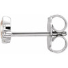 Sterling Silver Natural White Sapphire and .03 Carat Natural Diamond Left Earring