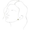 Sterling Silver Opal Geometric Earrings