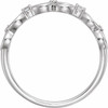 Sterling Silver .08 Carat Diamond Infinity Inspired Ring