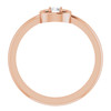Rose Gold 14 Karat 0.10 Carat Natural Diamond Ring