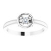 Sterling Silver 0.10 Carat Natural Diamond Ring