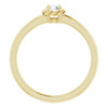 Yellow Gold Ring 14 Karat 0.20 Carat Natural Diamond Solitaire Rope Ring