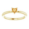 Yellow Gold Ring 14 Karat Natural Citrine Solitaire Ring