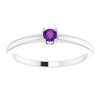 White Gold Ring 14 Karat Natural Natural Genuine AAA Amethyst Ring