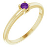 Yellow Gold Ring 14 Karat Natural Natural Genuine AAA Amethyst Ring