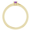 Yellow Gold Ring 14 Karat Natural Natural Genuine AAA Amethyst Ring