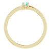 Yellow Gold Ring 14 Karat Natural Aquamarine Gemstone Ring