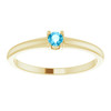Yellow Gold Ring 14 Karat Natural Aquamarine Gemstone Ring