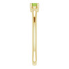 Yellow Gold Ring 14 Karat Natural Peridot Gemstone Ring
