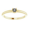 Yellow Gold Ring 14 Karat Natural Gray Spinel Ring