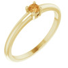 Yellow Gold Ring 14 Karat Natural Citrine Gemstone Ring