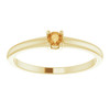 Yellow Gold Ring 14 Karat Natural Citrine Gemstone Ring