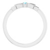 White Gold Ring 14 Karat Natural Blue  Zircon Stackable Ring