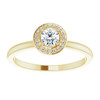 14 Karat Yellow Gold 0.33 Carat Diamond Ring.