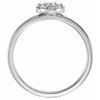 14 Karat White Gold 0.25 Carat Diamond Ring.