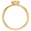 14 Karat Yellow Gold 0.25 Carat Diamond Stackable Ring.