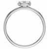 Platinum 0.25 Carat Diamond Stackable Ring.