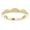 14 Karat Yellow Gold 0.12 Carat Diamond Stackable Ring.