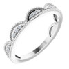 Sterling Silver 0.12 Carat Diamond Stackable Ring.