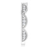 Sterling Silver 0.12 Carat Diamond Stackable Ring.