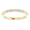 14 Karat Yellow Gold 0.12 Carat Diamond Stackable Ring..
