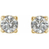 14 Karat Yellow Gold 0.20 Carat Diamond Earrings.