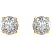 14 Karat Yellow Gold 0.75 Carat Diamond Earrings..