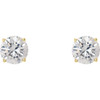 14 Karat Yellow Gold 0.50 Carat Diamond Earrings.