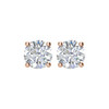 14 Karat Rose Gold 0.50 Carat Diamond Earrings.