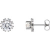 White Diamond Earrings in 14 Karat White Gold 1/2 Carat Diamond Earrings.