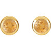 14 Karat Yellow Gold Citrine Earrings.