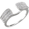 Diamond Ring in 14 Karat White Gold 0.33 Carat Diamond Enhancer Ring