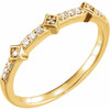 14 Karat Yellow Gold 0.10 Carat Diamond Stackable Ring.