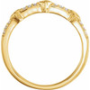 14 Karat Yellow Gold 0.10 Carat Diamond Stackable Ring.