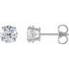 Stud Lab Diamond Earrings in 14 Karat White Gold 1.50 Carat