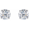 Stud Lab Diamond Earrings in 14 Karat White Gold 1.50 Carat