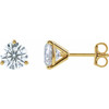 Stud Lab Diamond Earrings in 14 Karat Yellow Gold 1.50 Carats