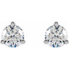 Stud Lab Diamond Earrings in 14 Karat White Gold 0.75 Carat