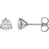 Stud Lab Diamond Earrings in 14 Karat White Gold 1 Carat