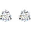 Stud Lab Diamond Earrings in 14 Karat White Gold 1 Carat