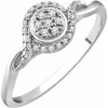 10 Karat White Gold 0.10 Carat Diamond Promise Ring.
