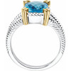 Genuine Topaz Ring in Sterling Silver Swiss Genuine Topaz Ring