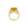 Golden Citrine Ring in 14 Karat Yellow Gold Citrine and 0.20 Carat Diamond Ring