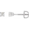 14 Karat White Gold 0.25 Carat Lab Made Diamond Stud Earrings.