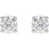 14 Karat White Gold 1 Carat Lab Made Diamond Stud Earrings.