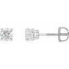 14 Karat White Gold 1.50 Carat Lab Made Diamond Stud Earrings.